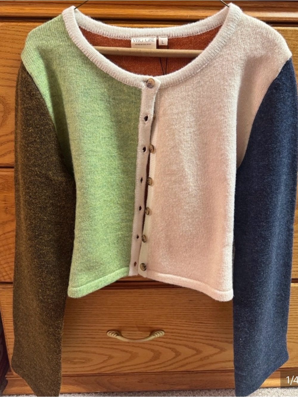 VRG Grl colorblock cardigan